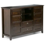 Simpli Home Burlington Wood 54" Transitional Tv Media Stand Mahogany Brown.... Fixed Price $719.15.