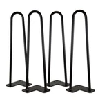 Wen 16" Mid-century Modern Satin Black Hairpin Table Legs 1/2" Set Of 4. Fixed Price $42.99.