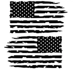 Tattered Distressed American Flag Decal Vinyl Sticker Set Of 2 Left Right Side. Fixed Price $45.50.