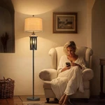 63" Floor Lamps For Living Room Bedside Nightstand Black Tall Standing. Fixed Price $133.99.