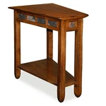 Leick Home Slate End Table, Solid Wood, Narrow Wedge Shape, Tile Insets.... Fixed Price $199.17.