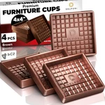 4PCS Non Slip Furniture Pads - Cups To Prevent Sliding Brown 4" X. Fixed Price $14.89.