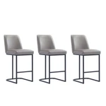 Manhattan Comfort Serena Counter Stool With Steel Base In Gray (set Of 3). Fixed Price $832.94.