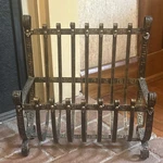 Vtg Neoclassical Hollywood Regency Heavy Hand Welded Metal Magazine Or Rack. Fixed Price $125.00.