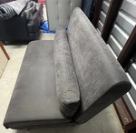 Ligne Roset Gray Futon Sofa Bed, Fabric, Convertible, 165CM, Modern Sleeper. Fixed Price $695.00.