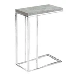 Monarch Specialties 3007, Accent Table, Chrome Metal, Grey Cement. Fixed Price $112.02.