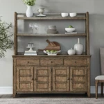 Liberty Furniture Carolina Park Server & Hutch For Dining Room - Brown. Fixed Price $1769.99.