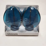 Ikea Saregen Blue Curtain Rod Finials Ends Clear Plastic 802.171.90 Nos New. Fixed Price $18.95.