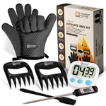 Ultimate 5-PIECE Bbq Gift Kit Smoker Gloves, Meat Claws, Instant-read Therm.... Fixed Price $53.36.