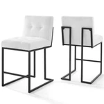 Modway Privy Black Stainless Steel Counter Stool SET/2, Bk/wh -EEI-4156-BLK-WHI. Fixed Price $709.99.