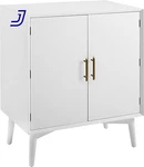 Landon Bar Cabinet With Storage Shelves Wine Rack White Usa Only. Fixed Price $380.08.