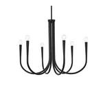 Pemberly Row 30" 6-LIGHT Transitional Metal Chandelier In Black. Fixed Price $297.17.