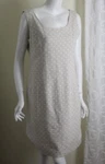 Jessica Howard Sz 10 Natural White Linen Polka-dot Y2K Sheath Dress. Fixed Price $56.16.