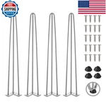 TEN49 Heavy Duty Hairpin Furniture - 34 Inch Industrial Metal Table Legs. Fixed Price $131.82.