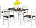 5-PIECE Dining Set Of 4 Solid Wood Rectangular Table & Chairs Farmhouse. Fixed Price $272.59.
