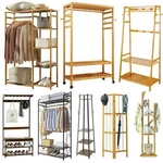 Metal/wooden/bamboo Coat Stand Clothes Hanging Rail Rack Shelf Closet Organizers. Fixed Price $36.95.