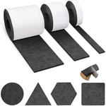 3 Rolls Black Felt Furniture Pads Hardwood Floor Wall Protector Self Adhesive. Fixed Price $16.53.