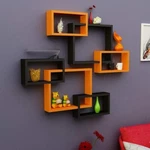 Online Decor Shoppee Intersecting Wall Shelves Cube Shelf Wooden Book Rack Gift. Fixed Price $152.61.