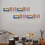 2PCS White Wall Mount 34 In Media Storage Rack Cd Dvd Organizer Stand Holder. Fixed Price $46.49.