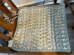 Set Of 4 Colonial Mills Wool Woven Square Chair Pads Seafoam Cream. Fixed Price $22.95.
