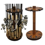 Fishing Rod Rack Spinning Round 360 Rotation Dark Model 38-3006 Rush Creek. Fixed Price $179.99.