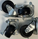 4 Shepherd Hardware 9509 2" Rubber Swivel Plate Caster W/ Side Brake-new. Fixed Price $40.00.