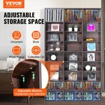 Media Storage Cabinet, 9-LAYER Dvd Shelf Holds Up 756 Cds, Espresso. Fixed Price $113.81.