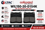 Wilwood 150-20-D154K BP-20 Brake Pad Set Gm Metric Calipers Front/rear. Fixed Price $149.95.