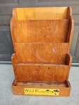 Wood Store Display Rack 4-TIER Shelf 11.5X17X24.75". Fixed Price $24.95.
