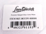 25 White Polyester Small Banquet Wedding Event Chair Covers By Linen Tablecloth. Fixed Price $49.99.