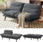 Amada 66" Convertible Futon Sofa Bed Corduroy Folding Set W/ Adjustable. Fixed Price $206.62.