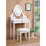Roundhill Furniture Moniys Wood Moniya Makeup Vanity Table And Stool Set White. Fixed Price $161.99.