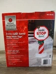 Gemmy Airblown Inflatable "santa Stop Here" Sign 3.5 Ft. Led (11773). Fixed Price $24.00.