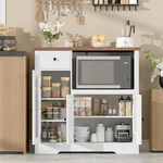Storage Cabinet With Adjustable Shelf Microwave Sideboard W/ Door Drawer. Fixed Price $135.24.