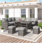 Aecojoy Wicker Rattan Outdoor Set Clearance With Dining Table&chair Sale/new. Fixed Price $349.00.