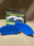 Playing Holders Tray Racks Set Of 2, Stands On Table, Holds 15 Cards Jobar. Fixed Price $11.00.
