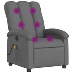 Massage Recliner Chair, Adjustable Backrest/ Footrest, Fabric Vidaxl. Fixed Price $226.99.