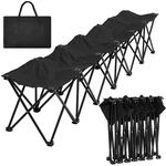 Folding Soccer Team Bench 6 Seats Portable Sports Sideline Chair Black. Fixed Price $129.99.