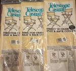 Set Of 3 Yellow Telescope Casual Director Chair Seat & Back Covers New Unopened. Fixed Price $125.99.