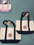 Trader Joe's Reusable Canvas Tote Bag Large Beige/black Handles 15X14.5X6.5. Fixed Price $15.00.