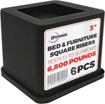 Iprimio Bed & Furniture Risers - Black, Square, 3 Inch Lift ,up To 6800LBS, 6PCS. Fixed Price $29.94.