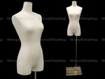 Female Foam Dress Form Pure White Linen With Thighs JF-F1WL. Fixed Price $100.91.