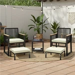 5PCS Patio Furniture Set Outdoor Rattan With Table For Garden Yard. Fixed Price $109.99.