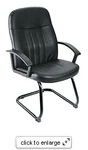 Boss B8109 Mid Back Leather Side Chair. Fixed Price $144.06.