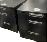 Pair Of Ikea Galant Drawer Unit On Casters Black 3 Lock File Cabinet. Fixed Price $251.10.