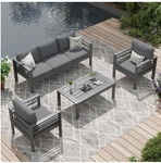 Aecojoy 4-PIECE Aluminum Patio Set Modern Outdoor Furniture With Coffee Table. Fixed Price $779.99.
