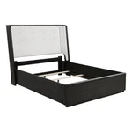 Coaster Leandro 55" Wood Queen Wingback Bed Burnished Black/cream. Fixed Price $874.59.