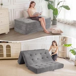 Maxyoyo Tri-fold Sofa Bed 6 Inch Twin Grey Folding Couch With Handles. Fixed Price $209.99.