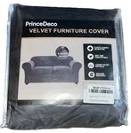 Princedeco Cushion Loveseat Cover 3PC Stretch Sofa Couch To 72 In. New. Fixed Price $45.00.