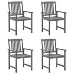 Patio Chairs Outdoor With Cushions For Deck Solid Wood Acacia Vidaxl. Fixed Price $360.99.